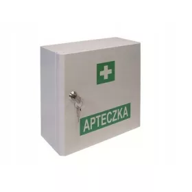   Fém akasztós elsősegély készlet kulccsal és tartozékokkal