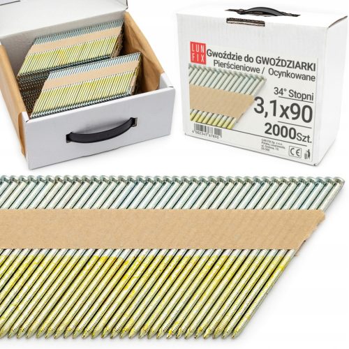  Szegek Lun Fix GG34012 szegezőhöz 3,1x90 mm 2000 db