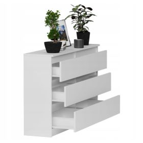 Komód R-120 SZEKRÉNY 6 FIÓK FEHÉR R120