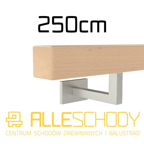 Fa fali korlát 40x40 400cm bükk lakkozott