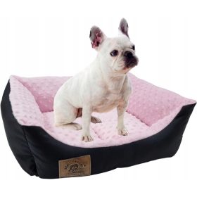    Odol-Plusz kutya kanapé, fekete, rózsaszín árnyalatok, 50 cm x 40 cm