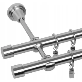   Kész függönyrúd - Dupla függönyrúd 19 mm + 19 mm 260 cm