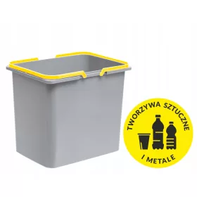   Háztartási hulladékgyűjtő - Szemeteskötő kosár 15L szekrény fiókhoz