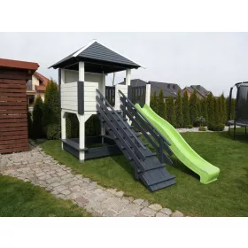 JÁTSZÓTÉR, FAHÁZ, Csúszda, homokozó