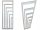 Dekoratív RADIATOR 1200x520 Matt fehér szerkezet 580W