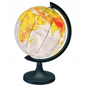   Iskolai földgömb - NAGY GLOBUS, VILÁGÍTÁSÚ LED ÉRINTŐKAPCSOLÓ, 250MM