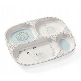   Tál, csészealj csecsemőknek - Lemezlemez a termobaby erdő rekeszeivel