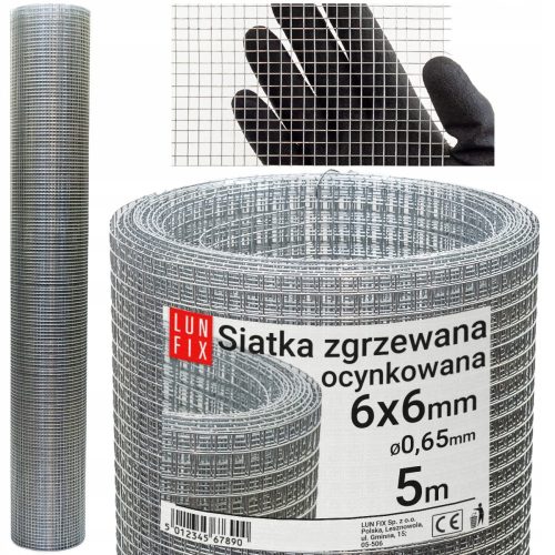 Horganyzott hegesztett háló Lun Fix O00056K 5 m