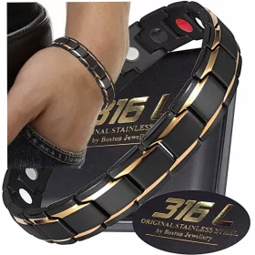    FEKETE EGÉSZSÉGÜGYI karkötő FÉRFI MÁGNESES ERŐS KARKÖTŐ EREDETI