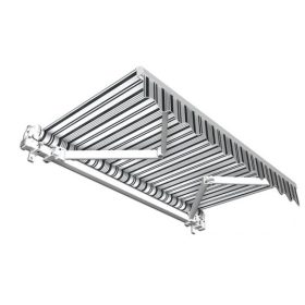   Erkély és terasz napellenző 300 x 200 cm fehér, szürke árnyalatokkal