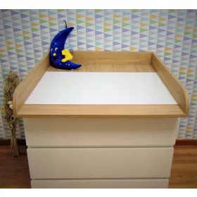   Pelenkázóasztal -  MALM komódhoz, fehérre pácolt tölgy változatban