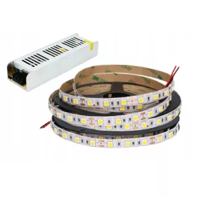   Set 10 m LED -es szalag 5050 fehér hideg 144W teljesítmény
