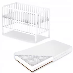    Bobas Magda faágy 60 x 120 cm fehér + FPH Tapi matrac - Konrad Lech hajdina-kókuszos közepes - kemény 120 x 60 x 10 cm