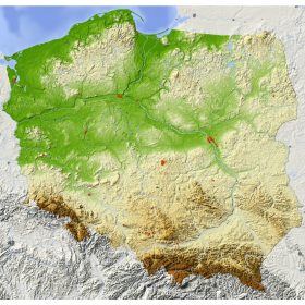   Stencil festéshez - Lengyel térkép egy utazó számára a mágneses mágnesek számára