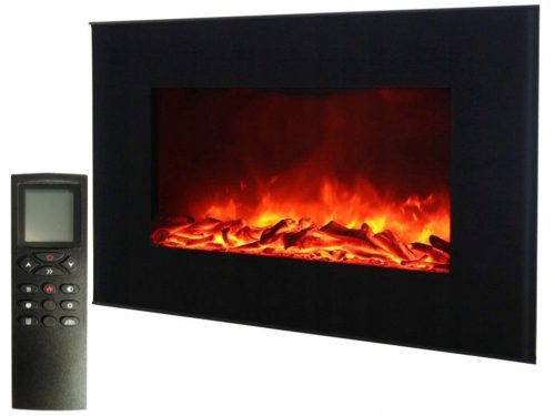 Fali kandalló fűtési funkcióval DacEnergy fekete 1900 W 65 x 46 x 13 cm