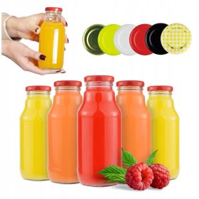    100x KUBUŚ gyümölcslé üveg 330 ml + FEDŐS ÜVEG ÜVEG LÉHEZ 330 ml