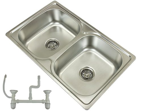 Mosogató - Szatén mosogató Siphon Siphon 2 acélkamra.