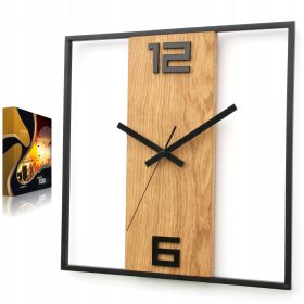  ModernClock falióra, fekete, barna árnyalatai, 33,5 cm