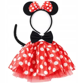   Lány jelmez - Minnie Mickey Mouse ruhák farok szoknya+ sáv