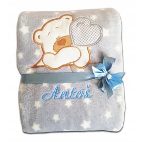   Baba takaró - Kettős oldalú takaró a hímzés keresztelésével