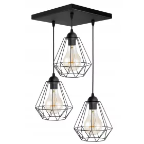 Mennyezeti lámpa függő gyémánt tetőtéri edison retro