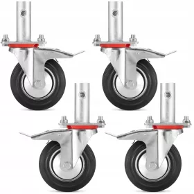   Magasabb állványzat Kerekek varsói állványzathoz, 200mm, gumi, 4 db. 4 db.