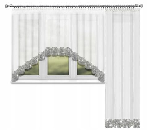 Kész függöny - Klasszikus voile függöny 250 cm x 400