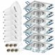 6x Halogén üveg beállítás négyzet + LED GU10 5W
