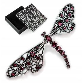   Gyermek hajcsat - Ezüst szorító klip francia lila strasszok