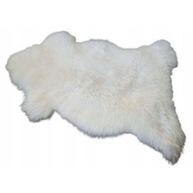 Szőrmes zőnyeg - Természetes báránybőr 130 cm fehér