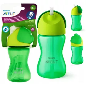   Bögre, üveg csecsemőnek - Avent bögre nem -spill vizes palack szalmával 300 ml 12 m+