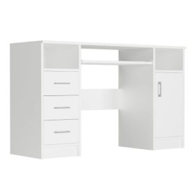 Számítógép asztali asztal 124cm fehér nagy N11