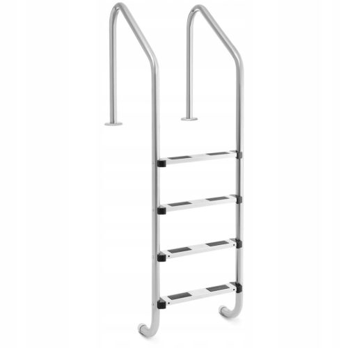  Uniprodo létra, 4 lépcsős, rozsdamentes acél, 182 cm