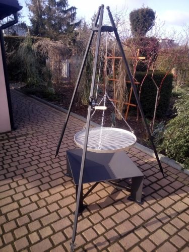  Faszén grill Ipari grill 65 x 65 cm