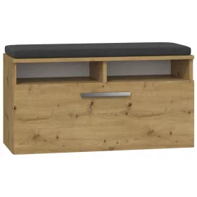    TopEshop cipős szekrény üléssel 85 x 46 x 35 cm kézműves tölgy
