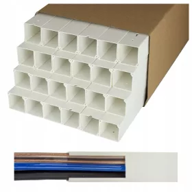   ELEKTROMOS TELEPÍTÉSI CSALAK KÁBEL CSATORNA TÁLCA FEDŐVEL 40x40mm 50m BKK