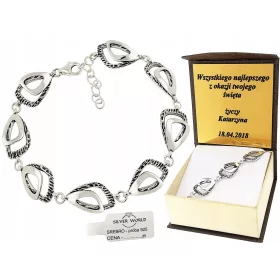  GYÖNYÖRŰ NYÍRÁS EZÜST KARKÖTŐ + VÉSZ