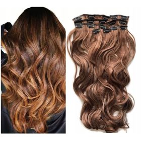    Hajdísz, hosszú szintetikus haj, sötétbarna, Női Hajsziget