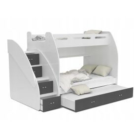 Emeletes ágy 120/90x200 ZUZIA 3 személyes