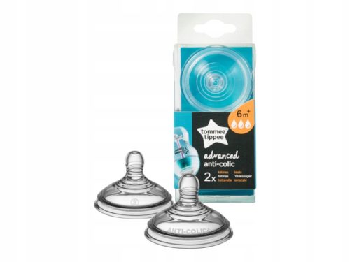 Szájrész cumisüveghez - TOMMEE TIPPEE Kólika elleni cumiscumik 6M 2x
