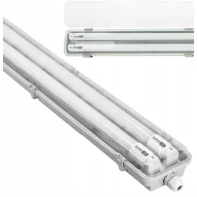 Hermetikus lámpatest T8 120 + 2x LED fényszórók