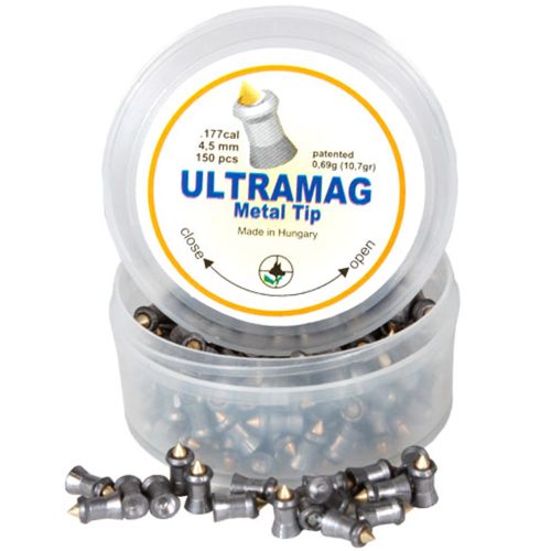 Patronok légpuskához - Ultramag fém hegy 4,5 mm -es éles acél