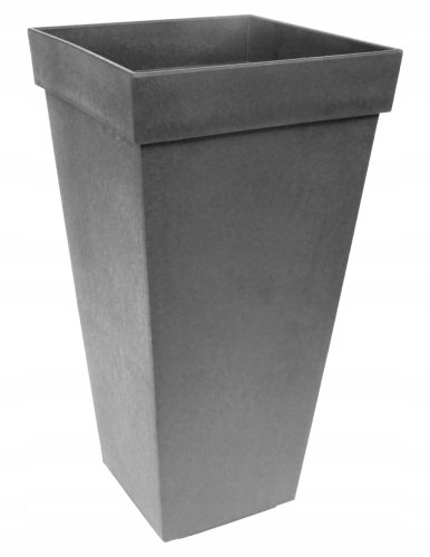  Multihome virágcserép 26 cm x 26 x 50 cm Újrahasznosított gumi árnyalatú szürke és ezüst