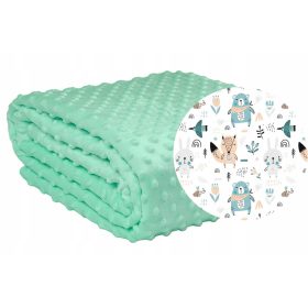   Baba takaró - Dupla oldalú ágyágyak, 70x140 minky dizájn