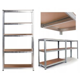    Chomik fém raktári polc 180 x 90 x 40 cm max 175 kg polconként