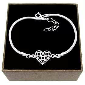  Éva karkötő 20 cm ezüst szív