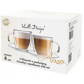   Koktél pohár - Vialli Design kávés-teás poharak 250 ml 2 db.