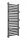  Lava 539 W-os vizes fürdőszoba radiátor 540 x 940 mm fekete, szürke