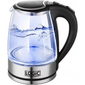    KETTLE elektromos vízforraló ÜVEG KANNA vízforraló 2200 W 1,7 l átlátszó
