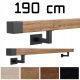 Kapaszkodó a lépcsőhöz - Fa fali korlát, átmérő 42, 250 cm, tölgy lakkozott